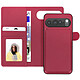 Mayaxess Étui Portefeuille pour Google Pixel 10 Pro avec Coque Détachable Magnétique Rouge - Cet étui portefeuille rouge pour Google Pixel 10 / 10 Pro présente un aspect élégant, étant doté d'un rabat grainé fermé par une languette magnétique