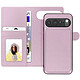 Mayaxess Étui Portefeuille pour Google Pixel 10 Pro avec Coque Détachable Magnétique Rose - Cet étui portefeuille rose pour Google Pixel 10 / 10 Pro présente un aspect élégant, étant doté d'un rabat grainé fermé par une languette magnétique