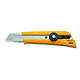 OLFA Cutter multi-usage L1 corps ABS 100% recyclé, lame 18mm, blocage par molette Cutter