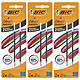 BIC Pack 2 Recharges pour Stylo-bille 4 Colours Smooth S Noir x 3 Recharge pour stylo bille