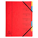EXACOMPTA Trieurs dos agrafé - avec élastiques - 7 compartiments - dim 24,5x32cm - couleurs aléatoires Trieur
