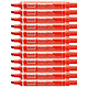PENTEL Marqueur permanent N60, pointe biseautée, rouge x 12 Marqueur permanent