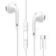 Mayaxess Écouteurs Filaires USB-C avec Micro intégré pour iPhone 17 / 17 Pro / 17 Pro Max / 17 Air Blanc Ces écouteurs offrent un son clair et équilibré pour écouter vos musiques et podcasts avec précision.