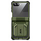 I-Blason Coque pour Galaxy Z Flip 7 Modèle Armorbox avec Verre trempé et Clip Ceinture Vert foncé - Résistance aux chutes jusqu'à 4.5 mètres certifiée norme militaire MIL STD 810H