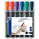 STAEDTLER Lumocolor Marqueur permanent 350, étui de 6 Marqueur permanent