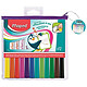 MAPED Etui de 12 Marqueurs pour tableau blanc Marker'Peps pointe ogive 1,5mm Marqueur pour tableaux blancs