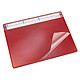 LÄUFER Sous-main DURELLA SOFT 500 x 650 mm avec rabat Transparent Rouge Sous-main