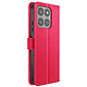 Mayaxess Étui Portefeuille pour Honor 400 Smart Antichoc avec Dragonne Inclus Rouge - Revêtement effet cuir rouge élégant et agréable en main