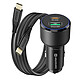Swissten Chargeur Voiture USB-C 45W PD et USB 3.0 18W QC avec Câble USB-C Noir Ce chargeur offre une charge rapide jusqu'à 63W avec technologie Power Delivery