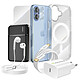 Mayaxess Pack Complet pour iPhone 17 Coque, Verre, Chargeurs, Batterie externe, écouteurs (7 pièces) Transparent - Ce coffret d'accessoires regroupe tous les essentiels pour protéger, recharger et utiliser votre iPhone 17 au quotidien