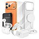 Mayaxess Pack Elite pour pour iPhone 17 Pro Max Coque, Verre, Chargeurs, Batterie externe, Magsafe, Écouteurs Bluetooth (8 pièces) Transparent Ce coffret complet réunit tous les accessoires indispensables pour protéger, recharger et utiliser votre iPhone 17 Pro Max dans les meilleures conditions