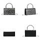Avis Avizar Sac à Main de Soirée pour Femme avec Revêtement Effet Strass et Poignée en Métal Noir