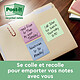Avis POST-IT Bloc-note adhésif Recycling, 127 x 76 mm, 4 couleurs