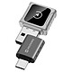 Swissten Adaptateur sans fil CarLINK pour CarPlay et Android Auto / Adaptateur USB USB-C Gris Ce connecteur transforme un système CarPlay ou Android Auto filaire en connexion sans fil Bluetooth