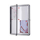 NOBO Vitrine d'extérieur fond magnétique 4xA4 porte battante blanc Vitrine