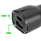 Pack Accessoires Auto avec Chargeur Voiture USB-C et Support Ventouse Noir pas cher