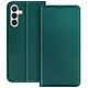 Avizar Étui Folio pour Galaxy S25 FE avec Porte-carte et Support Vidéo Vert foncé Protection complète avec coque intérieure en silicone transparente