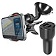 Avizar Pack Accessoires Auto avec Chargeur Voiture USB-C et Support Ventouse Support rotatif à ventouse pour pare-brise ou tableau de bord