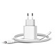 Avizar Chargeur pour iPhone / iPad USB-C 20W avec Câble Lightning Power Delivery Chargeur secteur USB-C 20W compact avec technologie Power Delivery