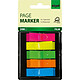 SIGEL Distributeur 200 Index repositionnable 'Z-Marker' film 12 x 45 mm Néon Assortis Index