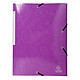 EXACOMPTA Chemise 3 rabats élastiques Max Capacité IDERAMA Carte pelliculée 425g Violet x 25 Chemise à rabat