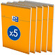 OXFORD Bloc-notes à spirale 80 feuilles A4+ 210 x 315 mm quadrillé 80g x 5 Bloc-note
