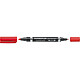 STAEDTLER Marqueur permanent Lumocolor duo pointe 0,6 et 1,5 mm Rouge Marqueur permanent