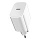 MW Chargeur Secteur USB-C 20W Power Delivery Compact Blanc Ce chargeur recharge rapidement jusqu'à 50 pourcent en 30 minutes