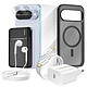 Mayaxess Pack Complet pour Pixel 10 Coque, Verre, Chargeurs, Batterie externe, écouteurs (7 pièces) Noir - Ce coffret d'accessoires regroupe tous les essentiels pour protéger, recharger et utiliser votre Google Pixel 10 au quotidien