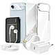 Mayaxess Pack Complet pour iPhone 17 Air Coque, Verre, Chargeurs, Batterie externe, écouteurs (7 pièces) Transparent Ce coffret d'accessoires regroupe tous les essentiels pour protéger, recharger et utiliser votre iPhone 17 Air au quotidien
