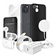 Mayaxess Pack Elite pour iPhone 13 Coque, Verre, Chargeurs, Batterie externe, Magsafe, Écouteurs Bluetooth (7 pièces) Noir Ce coffret complet réunit tous les accessoires indispensables pour protéger, recharger et utiliser votre iPhone 13 dans les meilleures conditions
