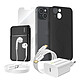 Mayaxess Pack Complet pour iPhone 13 Coque, Verre, Chargeurs, Batterie externe, écouteurs (6 pièces) Noir Ce coffret d'accessoires regroupe tous les essentiels pour protéger, recharger et utiliser votre iPhone 13 au quotidien