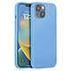 Moxie Coque pour iPhone 14 Édition Color Skin en TPU avec Intérieur Doux Bleu clair - Coque en TPU souple et antichoc absorbant les impacts pour une protection fiable contre les chocs et les chutes