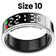 Avis Avizar Bague Connectée Taille 10 Modèle Saturn avec Écran LED et Étui de Charge Argent
