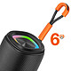 LinQ Enceinte Bluetooth 8W Portable Étanche IPX6 avec LED Multicolore Noir pas cher