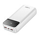 Max excell Batterie de Secours 20000mAh USB-C PD 20W / 2 USB 22.5W avec Écran LCD Blanc pas cher