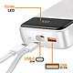 Avis Max excell Batterie de Secours 20000mAh 2 Port USB-A / USB-C avec 2 Câbles et Écran LCD Blanc