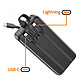 Acheter MAXEXCELL Batterie de Secours 20000mAh 2 Port USB-A / USB-C avec 2 Câbles et Écran LCD Noir