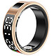 Avizar Bague Connectée Taille 10 Modèle Saturn avec Écran LED et Étui de Charge Dorée - La bague offre un suivi complet santé et sport avec capteurs cardiaque, oxymètre et sommeil