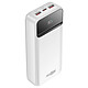 Max excell Batterie de Secours 20000mAh USB-C PD 20W / 2 USB 22.5W avec Écran LCD Blanc Capacité 20000 mAh pour plusieurs recharges de smartphones et tablettes