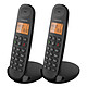 Logicom Téléphone sans Fil Duo Mains Libres ILOA 255 avec Écran Portée 300m Noir Fonction mains libres intégrée pour un usage confortable