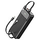 MAXEXCELL Batterie de Secours 20000mAh 2 Port USB-A / USB-C avec 2 Câbles et Écran LCD Noir Capacité 20000 mAh permettant jusqu'à 4 recharges complètes de smartphone