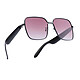 Avizar Lunettes Connectées Modèle Nyra avec Verres Polarisés Carrés Noir Verres polarisés teintés rose pour une protection optimale contre l'éblouissement