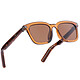 Avizar Lunettes Connectées Modèle Caeli avec Verres Solaires Filtrant UV-A / UV-B Marron Son clair par conduction osseuse, sans écouteurs pour plus de confort