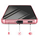 Avizar Coque pour Galaxy S25 FE MagSafe Souple Antichocs avec Contour Chromé Rose pas cher