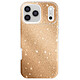 Avizar Coque pour iPhone 17 Pro Max Conception Bi-Matière et Finition Pailletée Dorée Structure bi-matière alliant rigidité extérieure et souplesse intérieure pour une absorption efficace des chocs