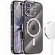 Avizar Coque pour iPhone 17 Compatible MagSafe avec Contour Strassé - Contour strassé raffiné pour une coque élégante et brillante