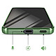 Avizar Coque pour Galaxy S25 FE MagSafe Souple Antichocs avec Contour Chromé Vert pas cher