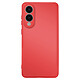Avizar Coque pour Galaxy S25 Edge Soft-Touch en Silicone Semi-Rigide Rouge - Silicone semi-rigide alliant souplesse et solidité pour une protection efficace