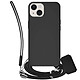 Jaym Coque pour iPhone 14 Plus en Silicone avec Cordon et Poignet Inclus Noir - Revêtement extérieur soft-touch agréable au toucher et antidérapant